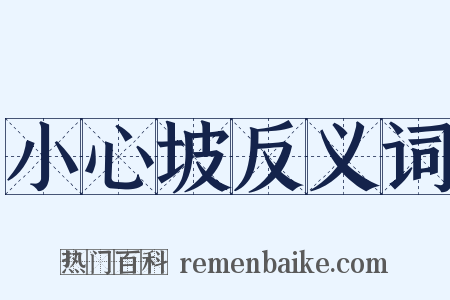 小心坡反义词是什么意思的图片